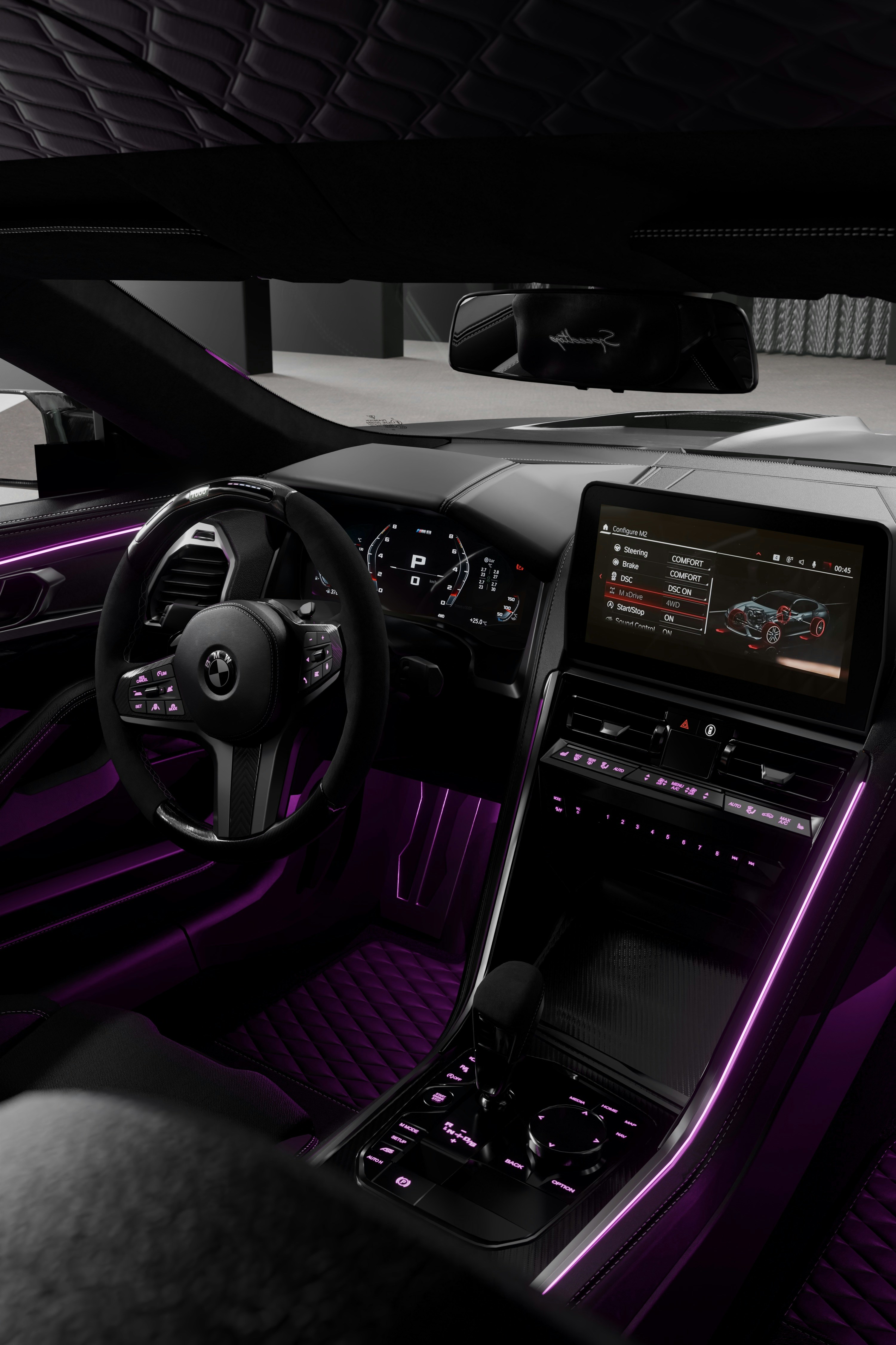 Center console RGB accent lighting