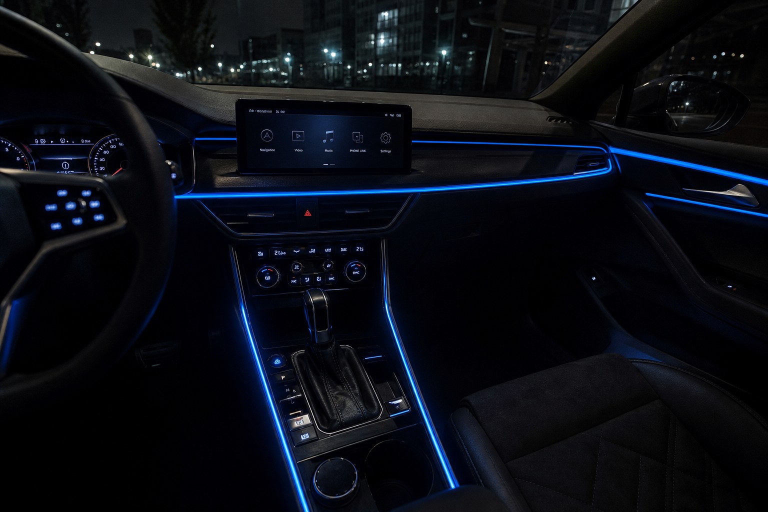 Footwell ambient lighting effect